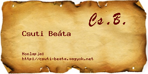 Csuti Beáta névjegykártya